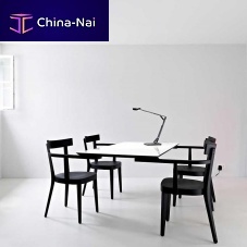 Contemporary table FLOATINGsolid woodwooden baserectangular