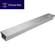 Drainage channel with grating STABILEgalvanised steel gratestainless steel gratefor public spaces