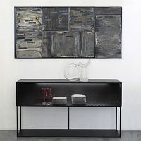 Sideboard with long legs TRISTANOcontemporarymetalwith shelf