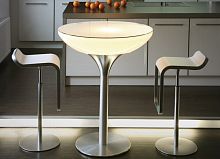 LED-illuminated high bar table LOUNGE 105contemporaryglassplastic