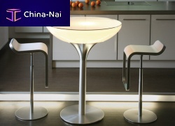 LED-illuminated high bar table LOUNGE 105contemporaryglassplastic