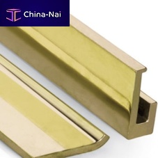 Gold-plated brass profile rectangularindustrial
