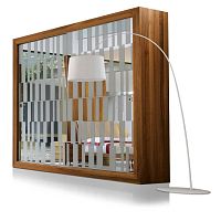 Contemporary wardrobe R-100 walnutwith sliding doormirrored