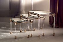 Traditional nesting tables ROMANAglassrectangularhome