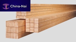 Glue-laminated wood beam Picea abiesrectangular