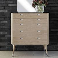 Chest of drawers with long legs AK 2430contemporaryoakwalnut