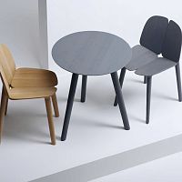 Contemporary table OSSO oakashwooden base