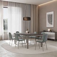 Contemporary table LUCIAceramicmetal baserectangular
