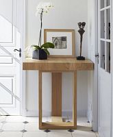 Contemporary sideboard table natural oakoak baserectangular