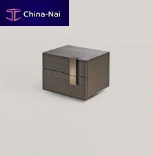 Contemporary bedside table MESHashmetalrectangular