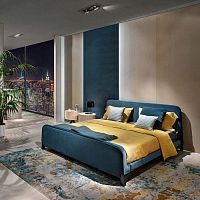 Double bed AYAMEcontemporarywith headboardupholstered