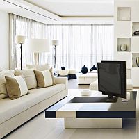 Contemporary TV stand BS TABLE SERIESswivelmotorizedmetal