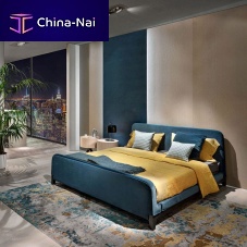 Double bed AYAMEcontemporarywith headboardupholstered