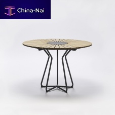 Contemporary dining table CIRCLEgranitebamboopowder-coated steel