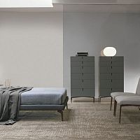 Contemporary chiffonier Meridienoaklacquered MDFpainted steel