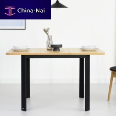 Contemporary table AXEL oaksteel basesquare