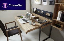Contemporary desk BENT oaksled base