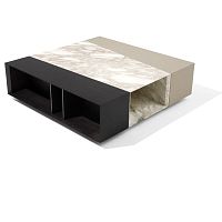 Contemporary coffee table SCALENOashleathermarble