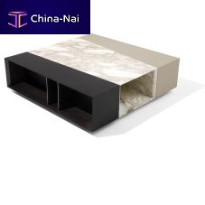 Contemporary coffee table SCALENOashleathermarble