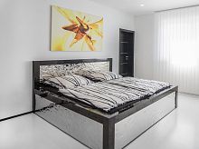 Double bed contemporarywith headboardcustom