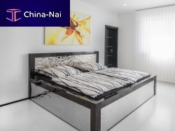 Double bed contemporarywith headboardcustom