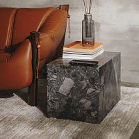 Contemporary side table EDGE H GRIS ALVITOmarblemarble baserectangular