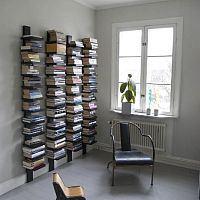 Wall-mounted shelf PILASTERcontemporaryoakbirch