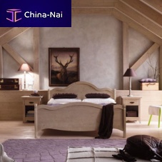 Double bed TABI T06traditionalwith headboardsolid wood