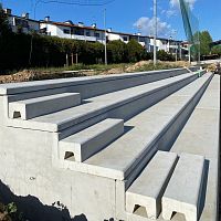 Prefab stadium seating reinforced concretestraight