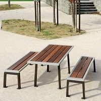 Contemporary table ZOwoodensteelsteel base