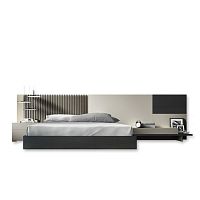 Double bed headboard ALIScontemporarylacquered woodoak