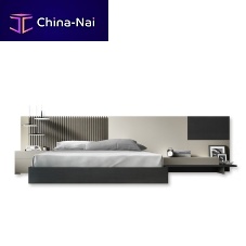 Double bed headboard ALIScontemporarylacquered woodoak