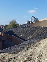 Erosion control biodegradable mat MULTIMATthree-dimensionalpolypropylenefor railroads
