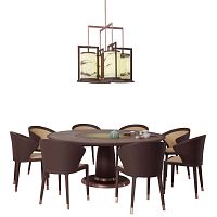 Contemporary table ISTOwood veneersucupiranatural stone