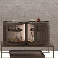 Contemporary bar cabinet YFOS natural oaksucupirametal