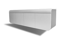 Wall-mounted sideboard contemporarylacquered MDFwhite