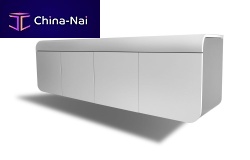 Wall-mounted sideboard contemporarylacquered MDFwhite