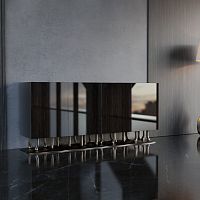 Contemporary sideboard ALLANA ebonyresinfiberglass