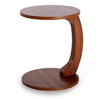 Contemporary side table C woodenwooden baseround