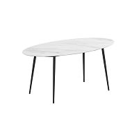 Contemporary high bar table STYLETTOceramicaluminum baseoval