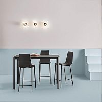 Contemporary high bar table SALT ceramicmetal basesquare
