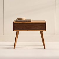 Contemporary bedside table T313Twalnutmaplewhite oak