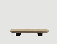 Contemporary coffee table FROGoakcementwooden base