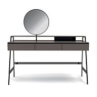 Contemporary dressing table VENEREwoodenlacquered metaltempered glass
