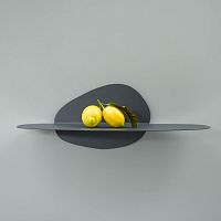 Wall-mounted shelf surface smallcontemporarypainted metalblack