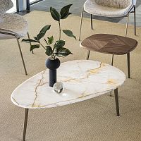 Contemporary coffee table COFFEEcrystalwoodenceramic