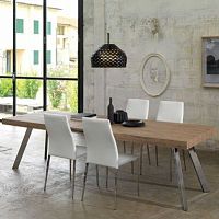 Contemporary table T52 DENVERoakchromerectangular