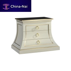 Traditional chest of drawers MARLA beechbrassglass
