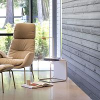 Contemporary side table DICEmetalmetal basesquare