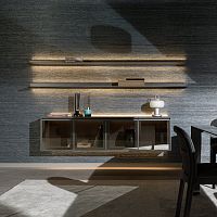Contemporary living room wall unit PASS-WORD EVOLUTION lacquered woodcedarmarble